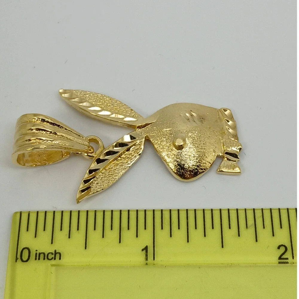 Karatbond Vintage Playboy Bunny Pendant Gold Diamond Cut Y2K NOS Made in USA